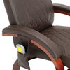 vidaXL Fauteuil de massage TV inclinable marron similicuir