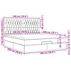 VidaXL Cadre de lit ottoman avec matelas taupe 180x200 cm tissu
