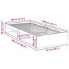vidaXL Lit de jour sans matelas blanc 80x200 cm bois de pin massif