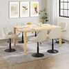 vidaXL Chaises pivotantes &agrave; manger lot de 6 cr&egrave;me velours