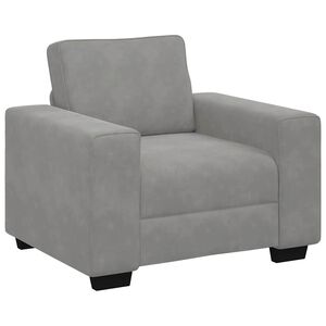 vidaXL Fauteuil Gris clair 100x77x82 cm Velours