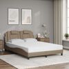 vidaXL Lit Viana avec matelas cappuccino 140x200 cm similicuir