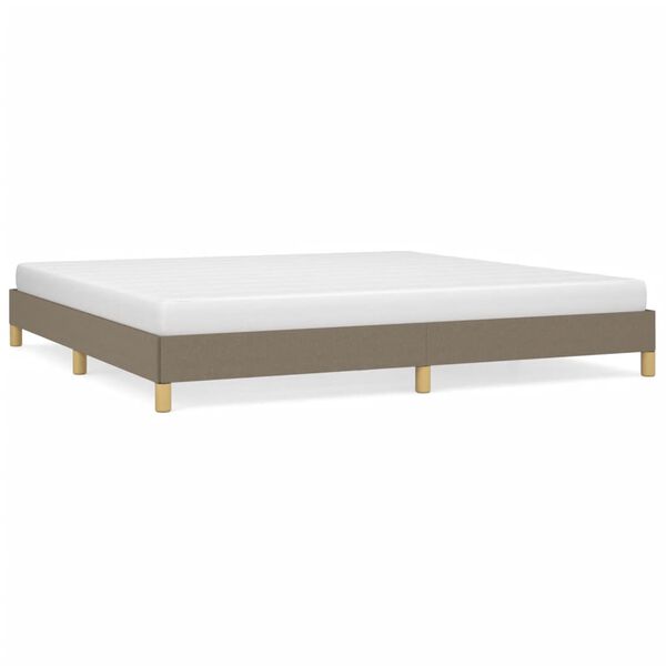 vidaXL Cadre de lit sans matelas taupe 200x200 cm tissu