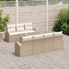 vidaXL Ensemble de canap&eacute; de jardin Beige 55 x 55 x 37 cm polyrotin