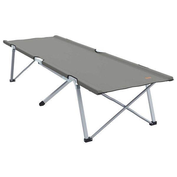vidaXL Lit de camping pliant 2 pcs Gris 194 x 62.5 x 42.5 cm