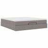 VidaXL Cadre de lit ottoman avec matelas taupe 160x200 cm tissu