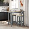 vidaXL Ensemble de bar 3 pcs Gris Bois de pin massif