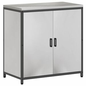vidaXL Rangement de cuisine avec &eacute;tag&egrave;re Argent 60 x 50 x 92 cm Acier