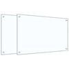 vidaXL Dosserets de cuisine 2 pcs transparent 80x50 cm verre tremp&eacute;