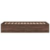 vidaXL Cadre de lit sans matelas ch&ecirc;ne marron 75x190cm bois ing&eacute;nierie