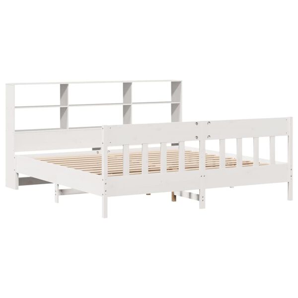 vidaXL Cadre de lit sans matelas blanc 180x200 cm bois massif de pin