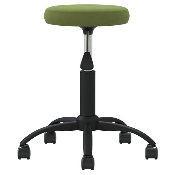 vidaXL Chaise pivotante de bureau Vert clair Velours