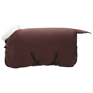 vidaXL Couverture &Eacute;quine Brun Fonc&eacute; Complet 75 cm Fleece polaire