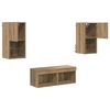 vidaXL Meubles TV muraux 4 pcs Ch&ecirc;ne artisanal Bois d'ing&eacute;nierie