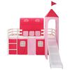 vidaXL Lit mezzanine d'enfants avec toboggan et &eacute;chelle Pin 208x230 cm