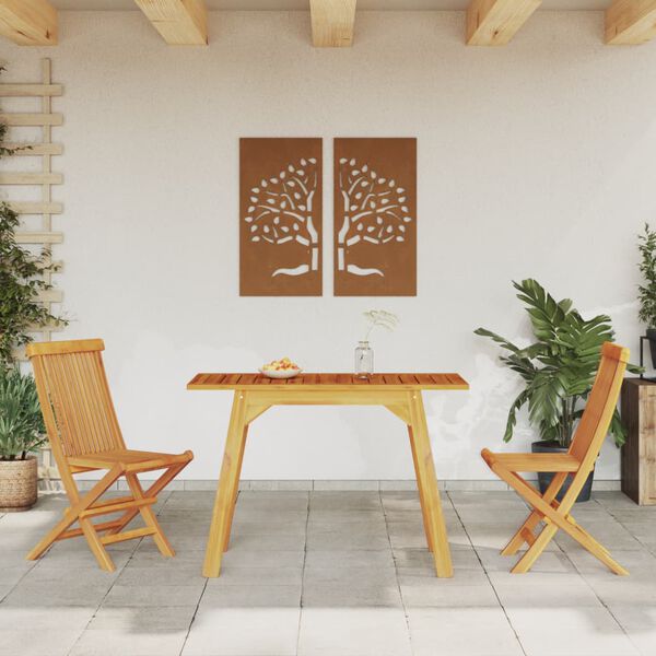 vidaXL Table à manger de jardin 110x56x75 cm bois massif d'acacia