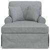 vidaXL Chaise lounge avec jupe Gris clair 91 x 157 x 91 cm tissu