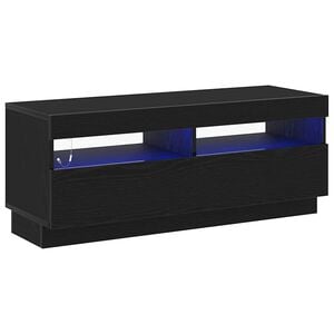 vidaXL Meuble TV 100 x 35 x 40 cm Ch&ecirc;ne noir Bois d'ing&eacute;nierie