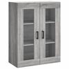 vidaXL Buffet haut Sonoma gris 69,5x34x180 cm Bois d'ing&eacute;nierie