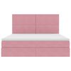 vidaXL Lit avec rangement et matelas Rose 160 x 200 cm Velours