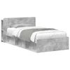 vidaXL Cadre de lit avec rangement Gris b&eacute;ton 90 x 200 cm