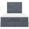 vidaXL Cadre de lit ottoman et matelas gris foncé 120x200 cm velours