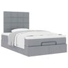 vidaXL Cadre de lit ottoman avec matelas gris clair 120x190 cm tissu