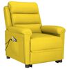vidaXL Fauteuil de massage Jaune clair Tissu
