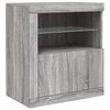 vidaXL Buffet avec lumières LED sonoma gris 162x37x67 cm