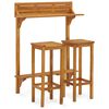 vidaXL Ensemble de bar de balcon 3 pcs Bois d'acacia solide