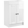 vidaXL Armoire sous &eacute;vier de salle de bain Blanc brillant