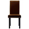 vidaXL Chaises &agrave; manger lot de 2 marron PVC