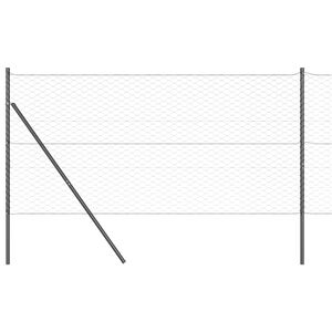 vidaXL Fixation au sol hexagonale 10 x 1,4 m Acier recouvert de PVC