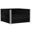 vidaXL Colliers de palette 3 pcs noir 100x100 cm bois de pin solide