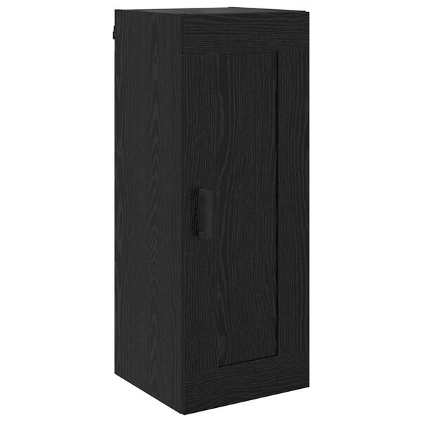 vidaXL Meuble mural Ch&ecirc;ne noir 34,5 x 34 x 90 cm Bois d'ing&eacute;nierie