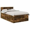 vidaXL Cadre de lit Ch&ecirc;ne fum&eacute; 120 x 200 cm Bois d'ing&eacute;nierie