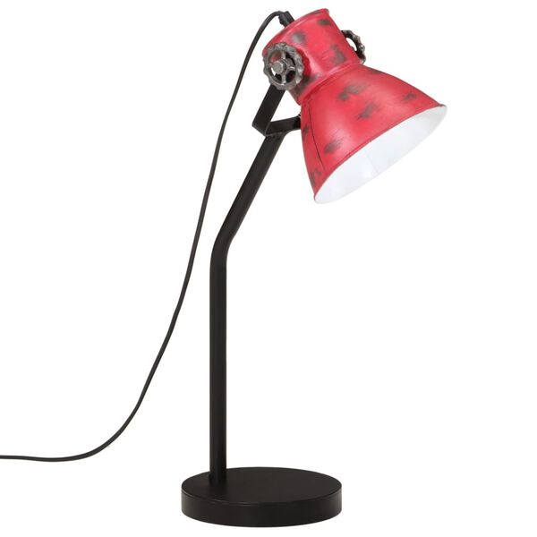 vidaXL Lampe de bureau 25 W rouge d&eacute;lav&eacute; 17x17x60 cm E27