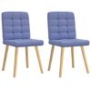vidaXL Chaises &agrave; manger lot de 2 bleu jean tissu
