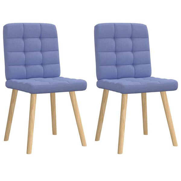 vidaXL Chaises &agrave; manger lot de 2 bleu jean tissu