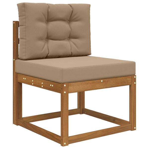 vidaXL Coussin de canap&eacute; d'ext&eacute;rieur 2 pcs Taupe Polyester