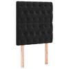 vidaXL T&ecirc;te de lit Noir 80x7x118/128 cm Velours