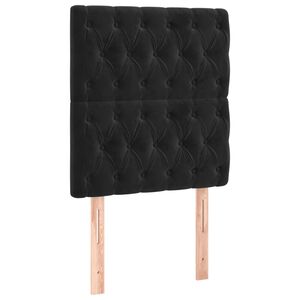 vidaXL T&ecirc;te de lit Noir 80x7x118/128 cm Velours