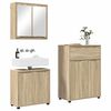 vidaXL Ensemble de mobilier de salle de bain 3 pcs Ch&ecirc;ne Sonoma