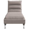 vidaXL Chaise longue de massage avec coussins taupe tissu
