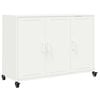vidaXL Buffet blanc 100,5x39x72 cm acier