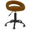 vidaXL Chaise pivotante de bureau Marron Velours
