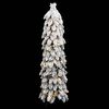 vidaXL Sapin de No&euml;l artificiel pr&eacute;-&eacute;clair&eacute; avec 80 LED/neige floqu&eacute;e