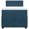 vidaXL Sommier &agrave; lattes de lit avec matelas bleu 90x200 cm velours