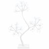 vidaXL Sapin de No&euml;l &agrave; LED en forme de S 2 pc Blanc 18 x 18 x 45 cm