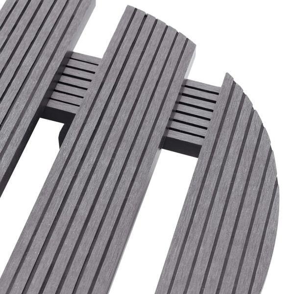 vidaXL Chariots &agrave; plantes 2 pcs Gris &Oslash;30x7,5 cm WPC